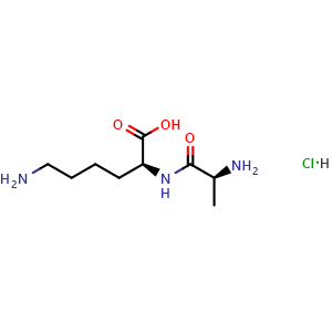 Chemical structure of H-Ala-Lys-OH·HCl , CAS 68973-27-3, AChemBlock X187706