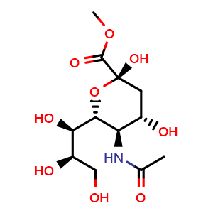 Chemical structure of N-Acetylneuraminic Acid Methyl Ester , CAS 22900-11-4, AChemBlock X187728
