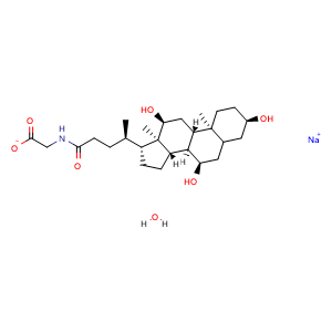 Chemical structure of Glycocholic acid sodium salt hydrate , CAS 207614-05-9, AChemBlock X187782