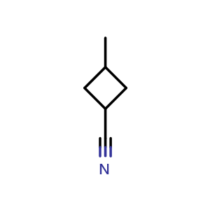 Chemical structure of 3-Methyl-cyclobutanecarbonitrile , CAS 31603-86-8, AChemBlock X187847