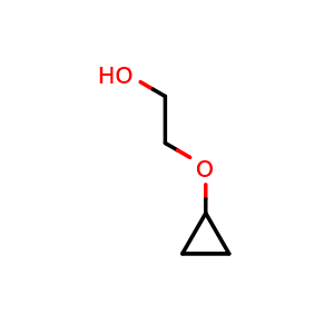 Chemical structure of 2-Cyclopropoxy-ethanol , CAS 20117-44-6, AChemBlock X187864