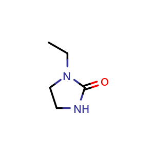 Chemical structure of 1-ethylimidazolidin-2-one , CAS 872-69-5, AChemBlock X187876
