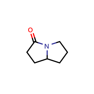Chemical structure of Hexahydro-pyrrolizin-3-one , CAS 32548-24-6, AChemBlock X187904