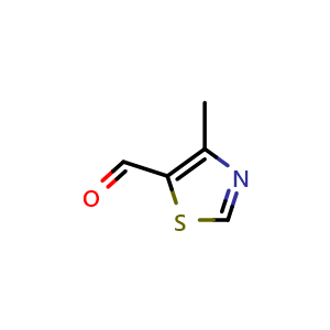 Chemical structure of 4-methyl-1,3-thiazole-5-carbaldehyde , CAS 82294-70-0, AChemBlock X187913
