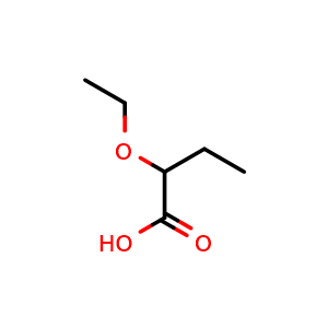 Chemical structure of 2-Ethoxybutyric Acid , CAS 56674-70-5, AChemBlock X187930