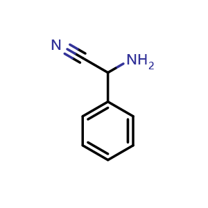 Chemical structure of Amino-phenyl-acetonitrile , CAS 16750-42-8, AChemBlock X187931