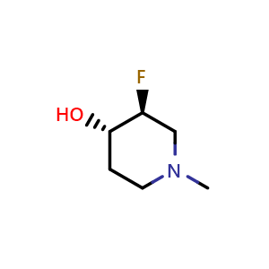 Chemical structure of (3S,4S)-3-fluoro-1-methylpiperidin-4-ol , AChemBlock X187943