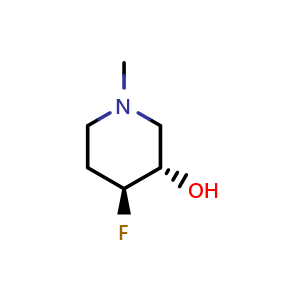 Chemical structure of (3S,4S)-4-fluoro-1-methylpiperidin-3-ol , AChemBlock X187944