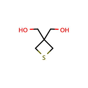 Chemical structure of thietane-3,3-diyldimethanol , CAS 6580-89-8, AChemBlock X187951