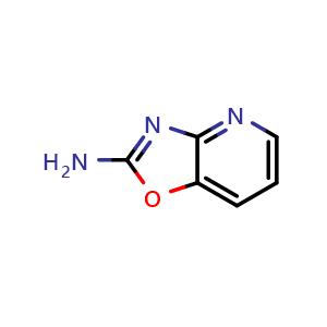 Chemical structure of oxazolo[4,5-b]pyridin-2-amine , CAS 40926-66-7, AChemBlock X187955