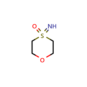 Chemical structure of 4-imino-1,4l6-oxathiane 4-oxide , CAS 708257-15-2, AChemBlock X187956