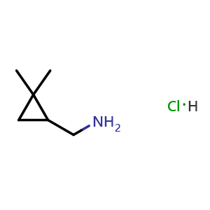 Chemical structure of (2,2-dimethylcyclopropyl)methanamine hydrochloride , CAS 926019-11-6, AChemBlock X187957
