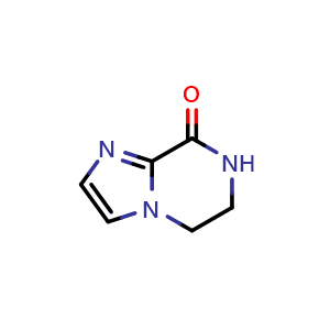 Chemical structure of 6,7-dihydroimidazo[1,2-a]pyrazin-8(5H)-one , CAS 740082-70-6, AChemBlock X187962