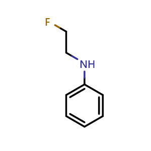Chemical structure of N-(2-fluoroethyl)aniline , CAS 459-40-5, AChemBlock X187969