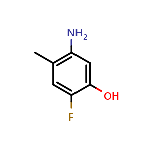 Chemical structure of 5-amino-2-fluoro-4-methylphenol , CAS 1312884-54-0, AChemBlock X187976