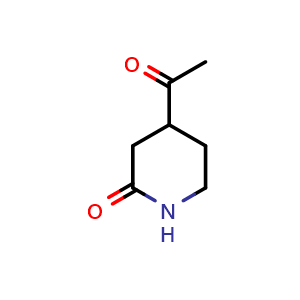 Chemical structure of 4-Acetyl-2-piperidinone , CAS 1416908-28-5, AChemBlock X187977