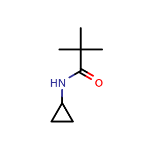 Chemical structure of N-cyclopropylpivalamide , CAS 540792-73-2, AChemBlock X187981