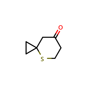 Chemical structure of 4-Thia-spiro[2.5]octan-7-one , CAS 1369143-06-5, AChemBlock X187988