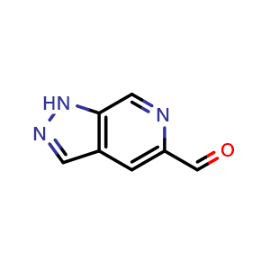 Chemical structure of 1H-Pyrazolo[3,4-c]pyridine-5-carbaldehyde , CAS 885223-61-0, AChemBlock X188011