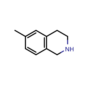 Chemical structure of 6-Methyl-1,2,3,4-tetrahydro-isoquinoline , CAS 42923-76-2, AChemBlock X188016