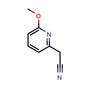 Chemical structure of 2-(6-Methoxypyridin-2-yl)acetonitrile , CAS 1000512-48-0, AChemBlock X188017