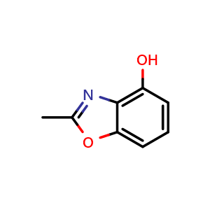 Chemical structure of 2-Methyl-benzooxazol-4-ol , CAS 51110-60-2, AChemBlock X188022