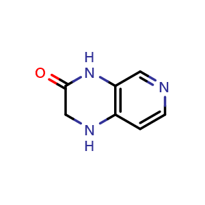 Chemical structure of 1H,2H,3H,4H-Pyrido[3,4-b]pyrazin-3-one , CAS 67074-80-0, AChemBlock X188023