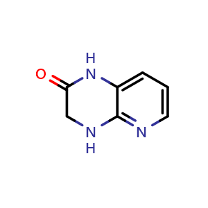 Chemical structure of 3,4-dihydropyrido[2,3-b]pyrazin-2(1H)-one , CAS 67074-78-6, AChemBlock X188025