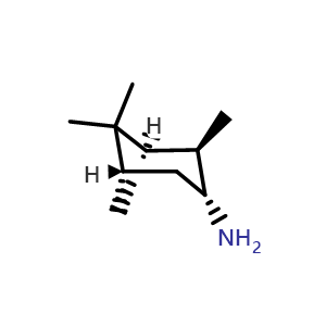 Chemical structure of (1R,2R,3R,5S)-2,6,6-trimethylnorpinan-3-amine , CAS 69460-11-3, AChemBlock X188061