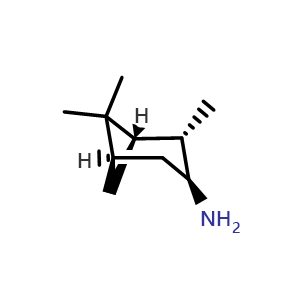 Chemical structure of (1S,2S,3S,5R)-2,6,6-trimethylnorpinan-3-amine , CAS 13293-47-5, AChemBlock X188062