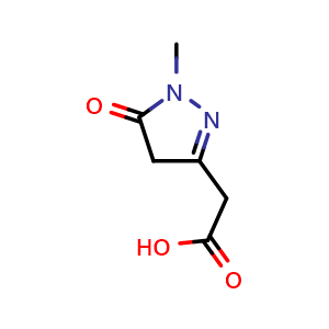 Chemical structure of 2-(1-methyl-5-oxo-4H-pyrazol-3-yl)acetic acid , CAS 1094269-98-3, AChemBlock X188083