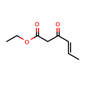 Chemical structure of Ethyl (E)-3-Oxo-4-hexenoate , CAS 25654-09-5, AChemBlock X188086