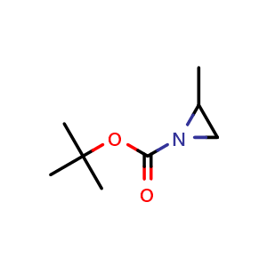 Chemical structure of tert-butyl 2-methylaziridine-1-carboxylate , CAS 129319-71-7, AChemBlock X188099