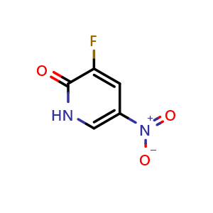 Chemical structure of 3-fluoro-5-nitro-1H-pyridin-2-one , CAS 1033202-14-0, AChemBlock X188101