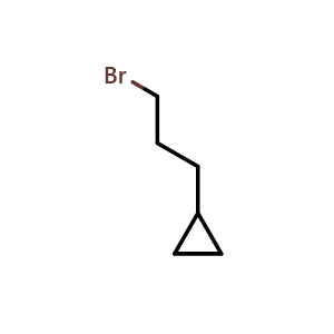 Chemical structure of (3-Bromo-propyl)-cyclopropane , CAS 78300-38-6, AChemBlock X188128
