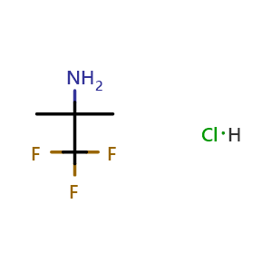 Chemical structure of 2,2,2-Trifluoro-1,1-dimethyl-ethylamine hydrochloride , CAS 174886-04-5, AChemBlock X188135
