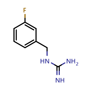 Chemical structure of 1-(3-Fluorobenzyl)guanidine , CAS 40717-76-8, AChemBlock X188164