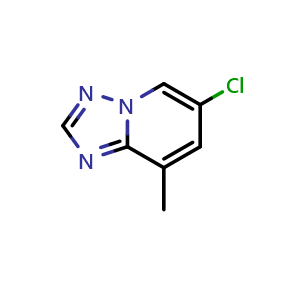 Chemical structure of 6-chloro-8-methyl-[1,2,4]triazolo[1,5-a]pyridine , CAS 2155875-80-0, AChemBlock X188167