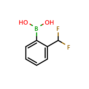 Chemical structure of (2-(difluoromethyl)phenyl)boronic acid , CAS 879275-70-4, AChemBlock X188201