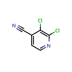 Chemical structure of 2,3-Dichloro-isonicotinonitrile , CAS 184416-82-8, AChemBlock X188209