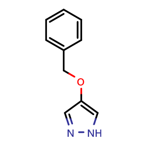 Chemical structure of 4-benzyloxy-1H-pyrazole , CAS 1785066-32-1, AChemBlock X188224