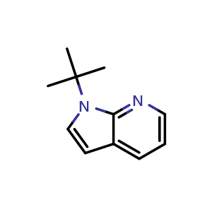 Chemical structure of 1-tert-Butyl-1H-pyrrolo[2,3-b]pyridine , CAS 1784449-41-7, AChemBlock X188227
