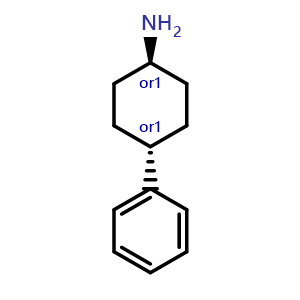 Chemical structure of cis-4-phenylcyclohexan-1-amine , CAS 5992-23-4, AChemBlock X188241
