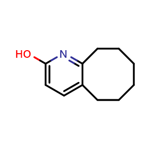 Chemical structure of 5,6,7,8,9,10-hexahydrocycloocta[b]pyridin-2-ol , CAS 1037311-55-9, AChemBlock X188257