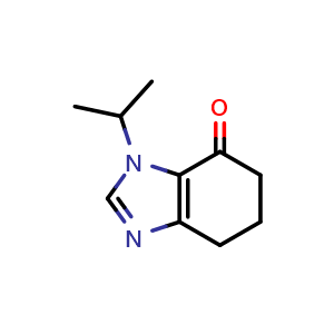 Chemical structure of 3-Isopropyl-3,5,6,7-tetrahydro-4H-benzo[d]imidazol-4-one , CAS 1551553-59-3, AChemBlock X188266