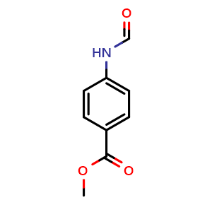 Chemical structure of methyl 4-formamidobenzoate , CAS 53405-05-3, AChemBlock X188275