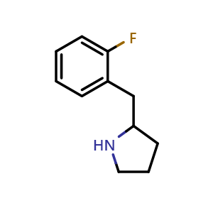 Chemical structure of 2-(2-fluorobenzyl)pyrrolidine , CAS 383127-84-2, AChemBlock X188278