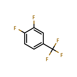 Chemical structure of 3,4-Difluorobenzotrifluoride , CAS 32137-19-2, AChemBlock X188303