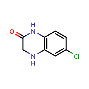 Chemical structure of 6-chloro-3,4-dihydroquinoxalin-2(1H)-one , CAS 89938-22-7, AChemBlock X188309