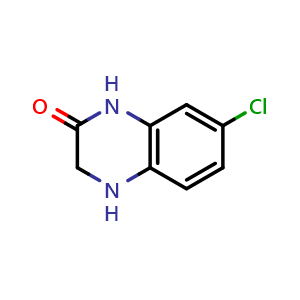 Chemical structure of 7-chloro-3,4-dihydroquinoxalin-2(1H)-one , CAS 66367-05-3, AChemBlock X188310